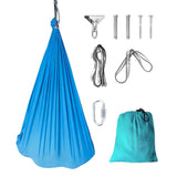 Garvee Sensory Swing for Kids & Adults, Calming Deep Pressure, Durable Support, Double-Layer Nylon Fabric, Heavy-Duty Hardware, Indoor Relaxation - bright blue