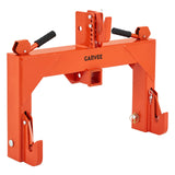 Garvee Heavy-Duty Category 1 3-Point Quick Hitch for Tractor, 3000 lbs Lift Capacity with Built-In 2" Receiver, 5-Level Bolt-On Adjustable Top Hook Tractor Attachment, No Bushing Required, Orange (24" x 24") - Orange