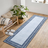 Garvee Modern Non-Slip Gray-Blue Area Rug – Soft USA Carpet Runner for Living Room, Bedroom, Hallway, 2x6ft, Gray-Blue - Black
