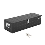 Garvee 39"X13"X10" Aluminum Truck Bed Tool Box with Lock and Keys, Heavy Duty Diamond Plate, Weather-Resistant, Side Handles, 39x13x10 in, Black, for Pickup Trucks and Trailers - Black