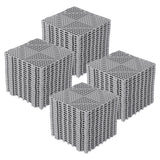 Garvee Non-Slip Modular Interlinked Bath Floor Mat Tiles – 12"x12" Drainage PVC, Waterproof, Cushioned, Easy Install – Ideal for Garage, Bathroom, Pool, Patio, Outdoor Shower – 100 Pack, Gray