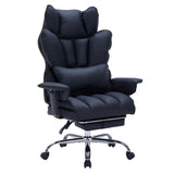 Garvee Big and Tall Computer Gaming Desk Chair, 400 LBS Capacity, Ergonomic High-Back Executive Office Chair with Footrest, Padded Adjustable Armrest, for Heavy People, Long Hours, Black - Black