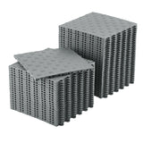 Garvee 100 Pack 12"X12" Interlocking Garage Floor Tiles,Double-Sided Non-Slip Flooring, Heavy Duty PVC Garage Flooring Tiles Covering for Basement, Workshop & Repair Shop, Gray