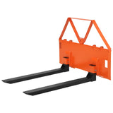 Garvee 46" Heavy-Duty Pallet Forks for Tractor & Skid Steer – 3200 lbs Capacity – Quick Attach Loader Fork Attachment – Global Farm Material Handling Tool – Color: Orange | Packed in Two