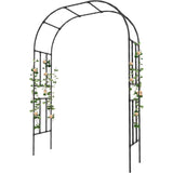 Garvee Metal Garden Arch Arbor Trellis – Heavy Duty Steel Garden Arbor for Climbing Plants, Wedding Ceremony, Party & Outdoor Decoration – Weather-Resistant Black Garden Archway for Lawn, Patio, and Pathway - Black