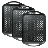 Garvee Large Non-Slip Tray with Handle, Black PP+TPR Lap Tray, 15.5x11.5 Inch, Dual Rubber Grip, Multipurpose for Dining, TV, Sofa, Picnic, Car, Reusable & Easy to Clean
