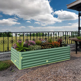 Garvee 2 Pack 6x3x2 ft Rust-Resistant Raised Garden Beds for Deep Root Plants , Green Galvanized Steel, 24" Tall Planter Boxes for Outdoor Vegetables, Flowers & Herbs, Easy Assembly Landscape Edging, Color: System Default