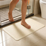 Garvee Natural Rubber Bath Mat 16" × 28", Non-Slip Tub Mat with 299 Suction Cups, Eco-Friendly Plant-Based Shower Mat, Non-Toxic Bathroom Floor Mat for Kids, Seniors & Family, Beige - Beige