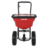 Garvee 80 lb Push Broadcast Spreader, Walk-Behind Lawn & Garden Spreader with 29 L Hopper, 0–12 ft Coverage, 13" All-Terrain Wheels & 20-Level Flow Control for Seed, Fertilizer, Salt & Ice Melt, Red - Red