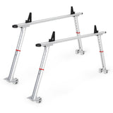 Garvee Adjustable Aluminum Truck Rack 35.4–71", 800 lbs Capacity Two-Bar Ladder Rack with 8 No-Drill C-Clamps, Heavy-Duty Pickup Bed Support for Kayak, Surfboard, Lumber & Ladders - Silver - Silver