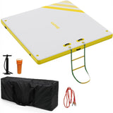 Garvee 10x6 ft Inflatable Floating Dock for Lakes, Thick Lake Floats for Adults, Non-Slip Air Dock Platform with Portable Carrying Bag, Floating Platform Island for Pool Beach Ocean - Yellow