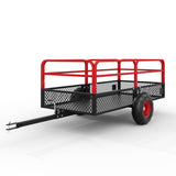 Garvee Tow Behind Dump Cart, 1600 lbs 22 Cu Ft Heavy Duty Steel ATV UTV Garden Trailer with Removable Sides, 45° Quick Dump & 16 in All-Terrain Tires for Lawn Mower, Tractor & Yard Work