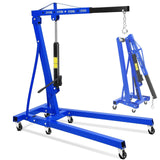 Garvee 2-Ton Folding Engine Hoist 4400 Lbs Hydraulic Lift High-Strength Steel Foldable Design 6 Casters Garage Workshop