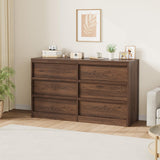 Garvee 6 Drawer Dresser Chest of Drawers Large Storage, Smooth Glide Drawers, Natural Oak Wood, Sturdy Anti-Tip Design, Bedroom Nursery Entryway - Natural Wood New
