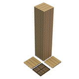 Garvee 48-Pack 12"x12" Composite Deck Tiles Waterproof Interlocking Durable Polymer Wood-Grain Patio Balcony Porch Poolside Flooring