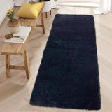 Garvee Shag Area Rugs for Living Room,Tie Dye Area Rug Chenille Shag Carpet Washable Non‑Slip Boho Rug for Living Room Bedroom - Dark Navy