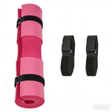 Garvee Barbell Squat Pad - Pink Shoulder Neck Protection Pad with Straps, 1.5" Thick High-Density Foam for Squats, Lunges, Hip Thrusts & Heavy Weightlifting - Pink