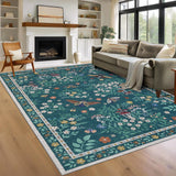Garvee Ultra Soft Area Rug for Living Room and Bedroom - Modern Soft fabric Carpet - Cozy Floor Mat for Home Decor - Large Size - Dark Green, 10x13ft - Dark Green