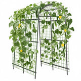 Garvee Cucumber Trellis for Raised Beds, 7 ft Metal Garden Arch Trellis, 39.37" Wide 17.86 lb Arbor with Stakes for Climbing Plants