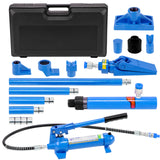 Garvee Porta Power Hydraulic Jack Kit – 4 Ton, 8,800 lbs Heavy Duty Frame Repair Set, 3.9ft (1.2m) Oil Hose, Portable Auto Body Frame Straightener for Car, Truck, Garage, Storage Case Included, FLD-4T-1.2m Hydraulic Separation Top Repair Kit Blue - Blue