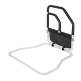 Garvee Double Handrail Bed Assist Rail for Seniors – Height Adjustable, Non-Slip Fall Prevention, 150kg Capacity – Storage Bag, Carbon Steel Frame – Bedside Safety Guard for Home Care – Double Handrail (No Light, Black)