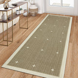 Garvee Washable Runner Rug 2' × 6' – Non-Slip, Low Pile, Soft Carpet – Modern Bordered Geometric, Spot Resistant for Hallway, Kitchen, Entryway, Nursery – Khaki Gray - Khaki Gray