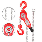 Garvee 3 Ton Manual Lever Chain Hoist – 6600 lbs Capacity, 10FT Lift, G80 Galvanized Steel Chain, Double Weston Brake, 360° Swivel Hooks, Compact Low-Profile, Industrial Lifting for Garage, Workshop – Red | 3 Ton 6600 lbs 10FT