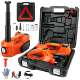 Garvee 5 Ton 12V Electric Hydraulic Car Jack Kit – Tire Inflator Pump & Impact Wrench – Portable Floor Jack Lift – Lifting Range 155-450mm – For Sedan, SUV, MPV, Truck Tire Change, Repair – Electric Jack + Electric Wrench