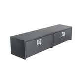 Garvee 60"X16"X13" Black Steel Underbody Truck Tool Box, Truck Bed & Underbelly RV Storage Box, Locking t-Latch, Weather-Resistant, Heavy-Duty Job Box for Pickup Truck Bed, RV, Trailer