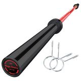 Garvee 7FT Barbell Bar - 1500LB Capacity Barbell with 29mm Shaft, 2" Sleeves, Needle Bearings & Diamond Knurling for Weightlifting, Bench Press & Power Training - Red - Red