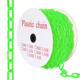 Garvee 120FT Plastic Barrier Chain Green, 6MM Thick Safety Chain with 1.5-Inch Links, UV Resistant Plastic Chain with 25 Hooks for Crowd Control, Parking Lots, Driveways, Construction & Queue Lines - Green