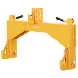 Garvee Heavy Duty 4000lbs 3-Point Quick Hitch for Category 2 Tractors - 5-Level Adjustable Bolt - Compatible with Cat 2 Implements - Agricultural Equipment Adapter - Yellow - Yellow