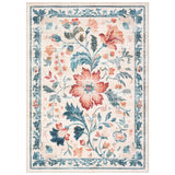 Garvee Washable Floral Area Rug - Non-Slip, Collapsible, Pet Friendly, Easy to Clean Carpet - Ideal for Living Room or Bedroom - Home Decor - Beige, 6x9ft - Beige