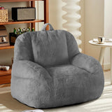 Garvee Bean Bag Chairs for or Adults Teens, Large Bean Bag Sofa Chairs with Filling for Basement, Living Room, Game Room, Dark Gray - Dark Gray