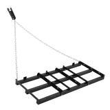 Garvee Heavy Duty 4FT Drag Harrow for ATV/UTV/Tractor/Mower – Adjustable Bars & 72in Chain – Professional Driveway Grader & Landscape Rake – Ideal for Lawn Leveling and Grading, Black - Black