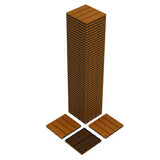Garvee 48-Pack 12"x12" Interlocking Composite Deck Tiles - Waterproof, Snap-Together Design, Teak Wood-Grain Plastic, Slip-Resistant, Easy Maintenance, Outdoor Patio & Poolside - Teak-2