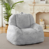 Garvee Bean Bag Chairs for or Adults Teens, Large Bean Bag Sofa Chairs with Filling for Basement, Living Room, Game Room, Light Gray - Light Gray