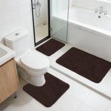 Garvee Bathroom Rugs Sets 3 Piece, Microfiber Bath Rug Set Non Slip Washable, Shaggy Toilet Rug Set Absorbent, Soft Cozy Bath Mat Set Quick Dry, Coffee - Coffee