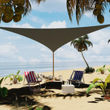 Garvee Sun Shade Sail 16'X16'X16' Triangle Sand UV Block Sunshade for Backyard Yard Deck Patio Garden Outdoor Activities and Facility, Deep Grey - Gray