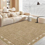 Garvee Washable Area Rug - Modern Low Pile Non-Slip Carpet - Mark Resistant, Soft Collapsible Bow Design - Ideal for Living Room, Bedroom, Dining Room, Nursery - Light Brown, Natural, 9x12ft - Light Brown