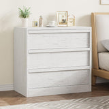 Garvee Antique White Drawer Dresser 3-Drawer Vertical Storage Natural Wood Handles Heavy-Duty Anti-Tip for Bedroom Nursery - White