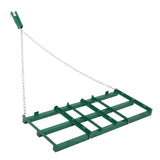 Garvee Heavy Duty 4FT Drag Harrow for ATV/UTV/Tractor/Mower – Adjustable Bars & 72in Chain – Professional Driveway Grader & Landscape Rake – Ideal for Lawn and Yard Leveling, Green - Green