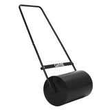 Garvee 23" Lawn Roller, Push & Tow Behind Yard Roller, 13 Gallon Water/Sand Fill Drum, Heavy-Duty Steel Lawn Leveling Roller with U-Shaped Handle - Black