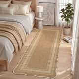 Garvee Washable Indoor Outdoor Rug - Faux Jute Look, Non-Slip, Thin, Low Pile, mark Resistant, Non-Shedding Carpet Runner for Patio, Living Room, Kitchen - Jute, 2x6ft - Jute