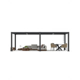 Garvee All-Aluminum Louvered Pergola 12' x 24', Outdoor Pergola with Adjustable Louvered Roof, Reinforced Aluminum Frame, Integrated Drainage System, Hardtop Gazebo for Patio, Deck, Gray