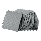 Garvee 50 Pack 12"X12" Interlocking Garage Floor Tiles,Double-Sided Non-Slip Flooring, Heavy Duty PVC Garage Flooring Tiles Covering for Basement, Workshop & Repair Shop, Gray