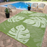 Garvee Durable Waterproof Reversible Outdoor Rug – Plastic Straw Patio Carpet, UV & mark Resistant, Lightweight, Easy to Clean, with Carry Bag, Perfect for Patio, RV, Camping, Deck, Porch, Poolside – Sage Green - Sage Green