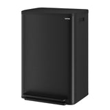 Garvee 16.4"W Stainless Steel Step Trash Can - Dual-Compartment Recycle Garbage Bin with 150,000+ Step Lifespan Pedal, Brushed Black - Matte Black