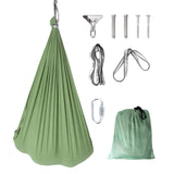 Garvee Sensory Swing for Kids & Adults - Calming Deep Pressure, Soft Double-Layer Fabric, Heavy-Duty Hardware, Indoor Relaxation Swing - Green
