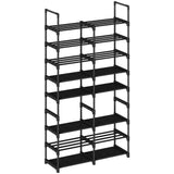 Garvee 8-Tier Shoe Rack, Sturdy Metal Shoe Organizer with Removable Fabric Shelves and Metal Frame, Tall Space Saving Shoe Storage for Closet, Entryway, Living Room